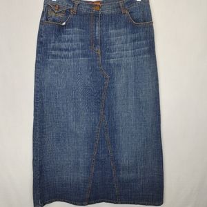 Y2K Vintage Boom Boom Jeans Denim Maxi Skirt L